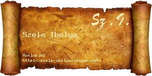 Szele Ibolya névjegykártya