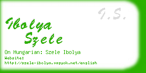 ibolya szele business card